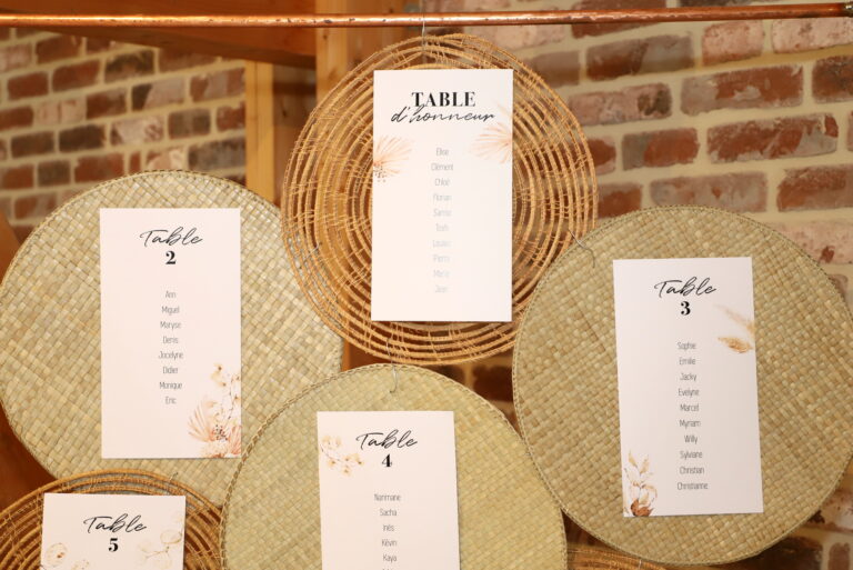 Elise _ Clément_Cartons plan de table