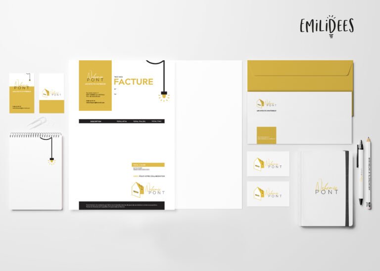 3d illustration. Corporate identity. Stationary branding set mockup.