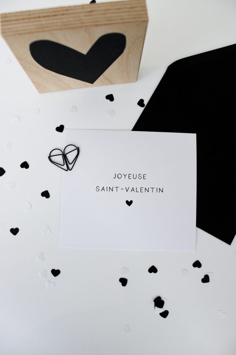 Carte joyeuse Saint-Valentin